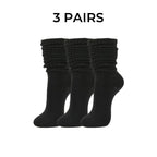 Polyester Elastane Knit Slouch Crew Socks