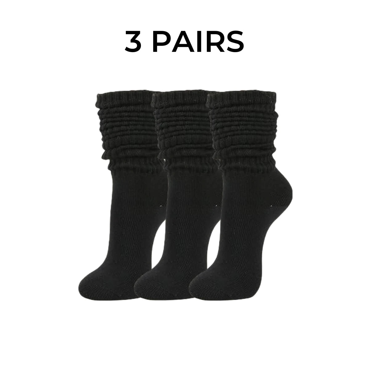 Polyester Elastane Knit Slouch Crew Socks - 9