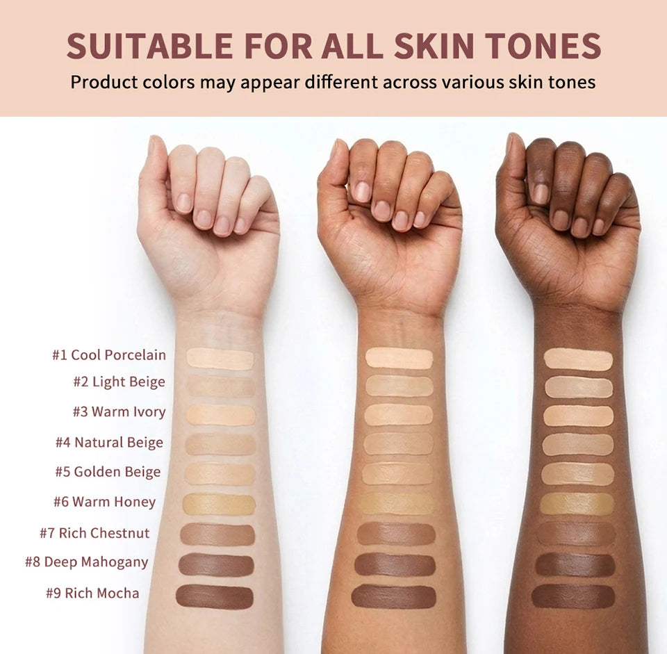 Liquid Matte Foundation Natural Waterproof Coverage Face Makeup