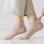 Cotton Polyester Ankle Socks Breathable Mesh Summer Casual Footwear