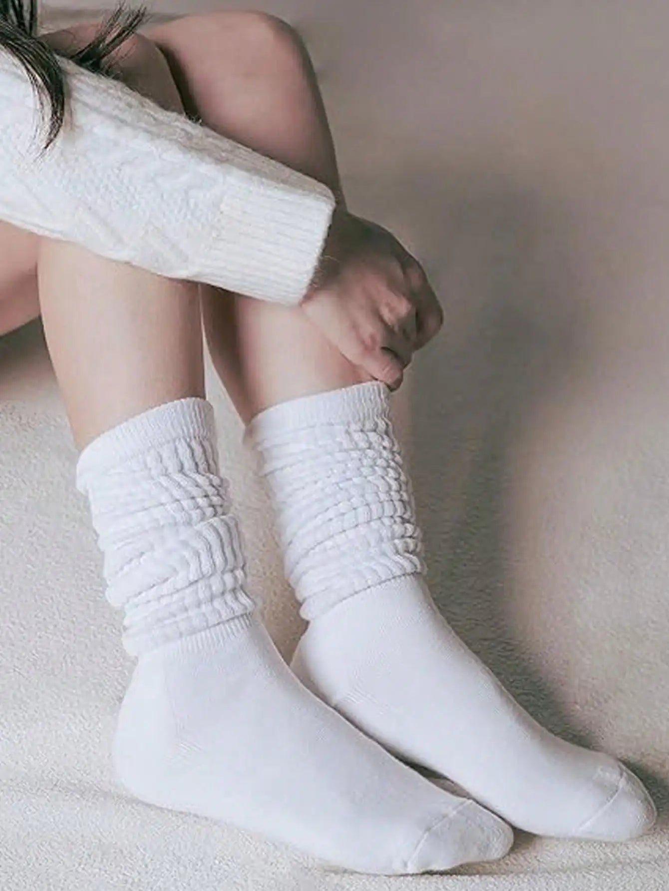 Polyester Elastane Slouch Knit Crew Socks 8 Pack - 2
