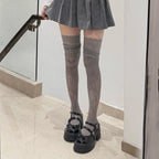 Polyester Hollowed Out Fishnet Tights Floral Stockings