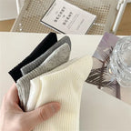Polyester Blend Butterfly Pattern Casual Mid Length Socks 5 Pack