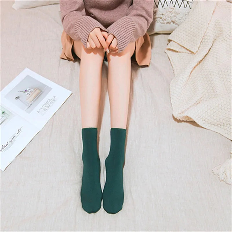 Thick Velvet Fleece Lined Winter Socks for Women