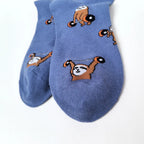 Cotton Blend Mid Calf Sloth Pattern Unisex Socks