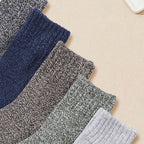 Mens Polyester Spandex Knit Crew Socks