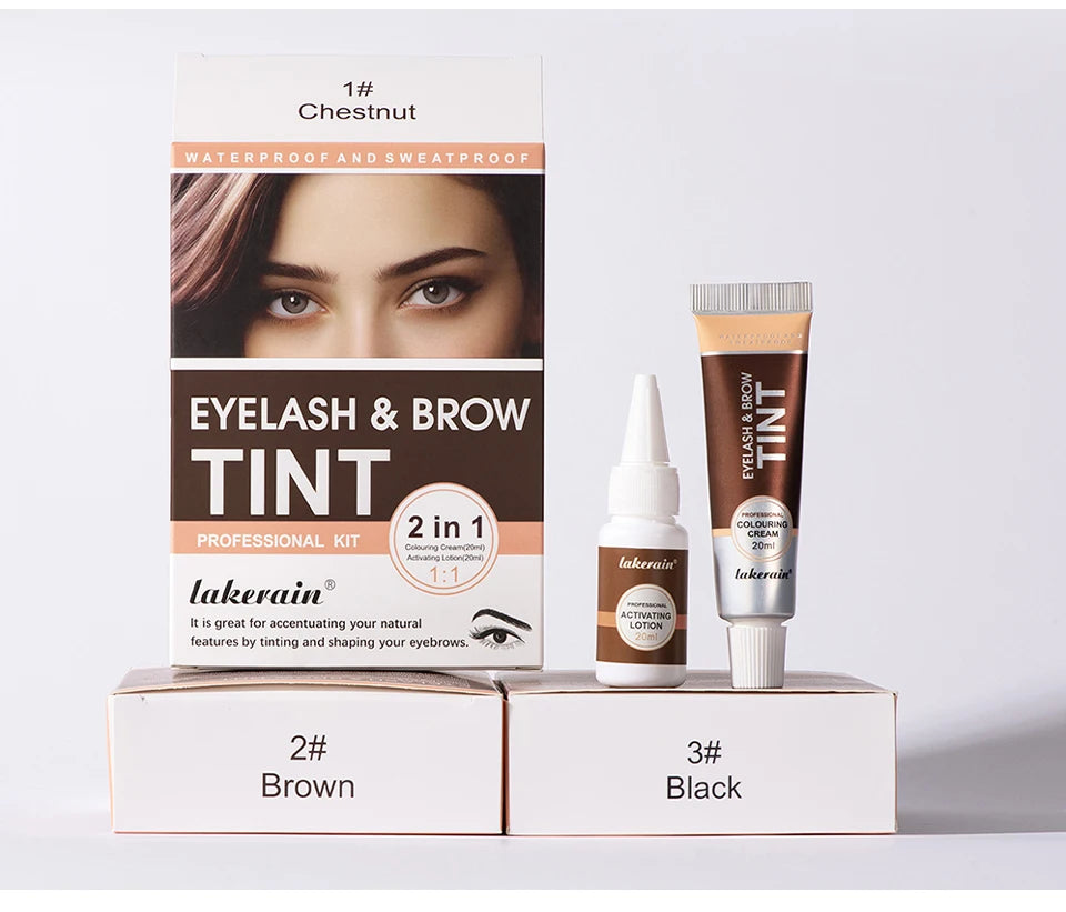 Eyelash and Eyebrow Tinting Kit Waterproof Cosmetic Dye