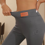Polyester Fleece Lined High Waist Ankle Length Leggings