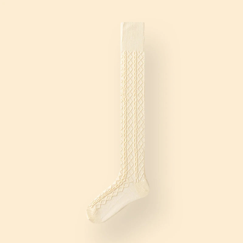 Wool Blend Knit Knee High Socks