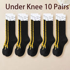 Polyester Spandex Knee High Chicken Claw Novelty Socks