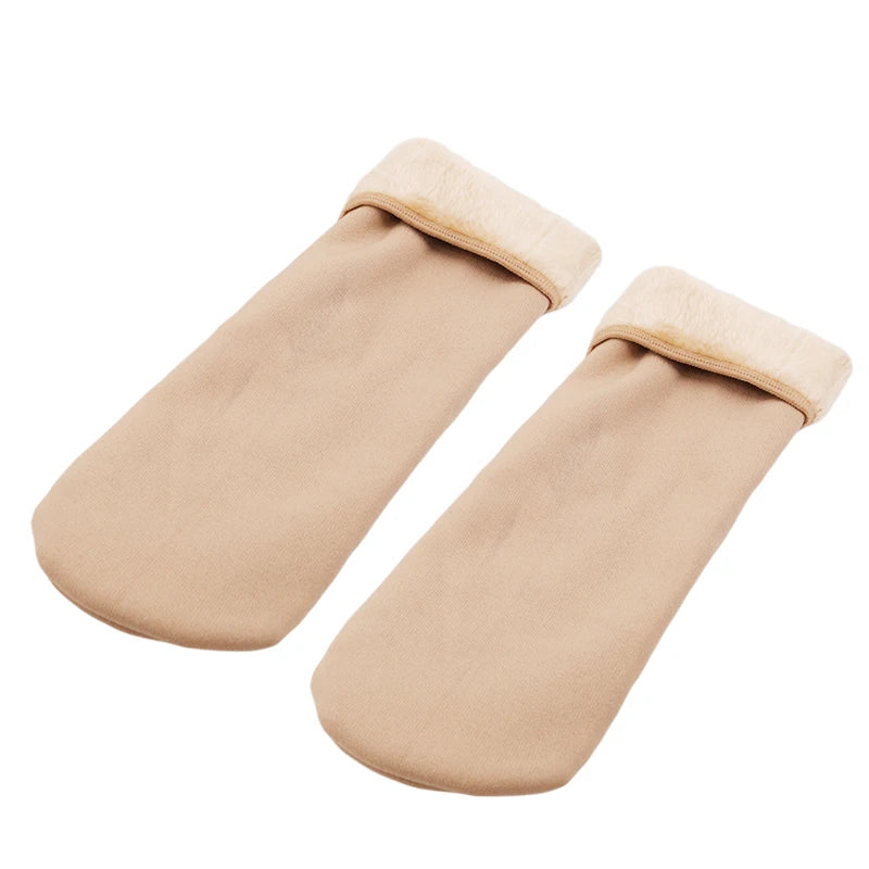 Thick Velvet Fleece Lined Winter Socks for Women