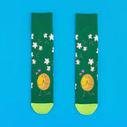 Cotton Blend Avocado Print Mid Calf Socks