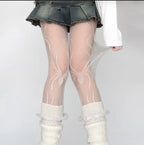 Nylon Spider Pattern Pantyhose Sheer Tights