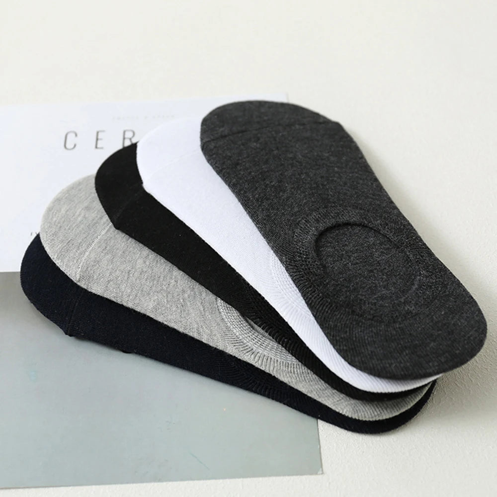 Cotton Low Cut Invisible Mens Ankle Socks 5 Pairs