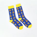 Polyester Elastane Mid Calf Men Socks Flying Saucer Pattern