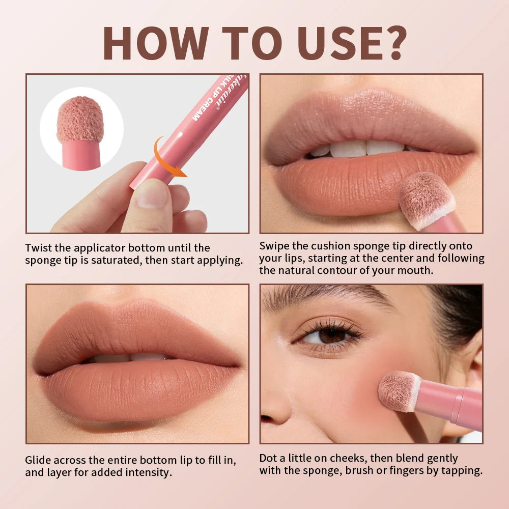 Cushion Tip Lip Cream and Blush Stick