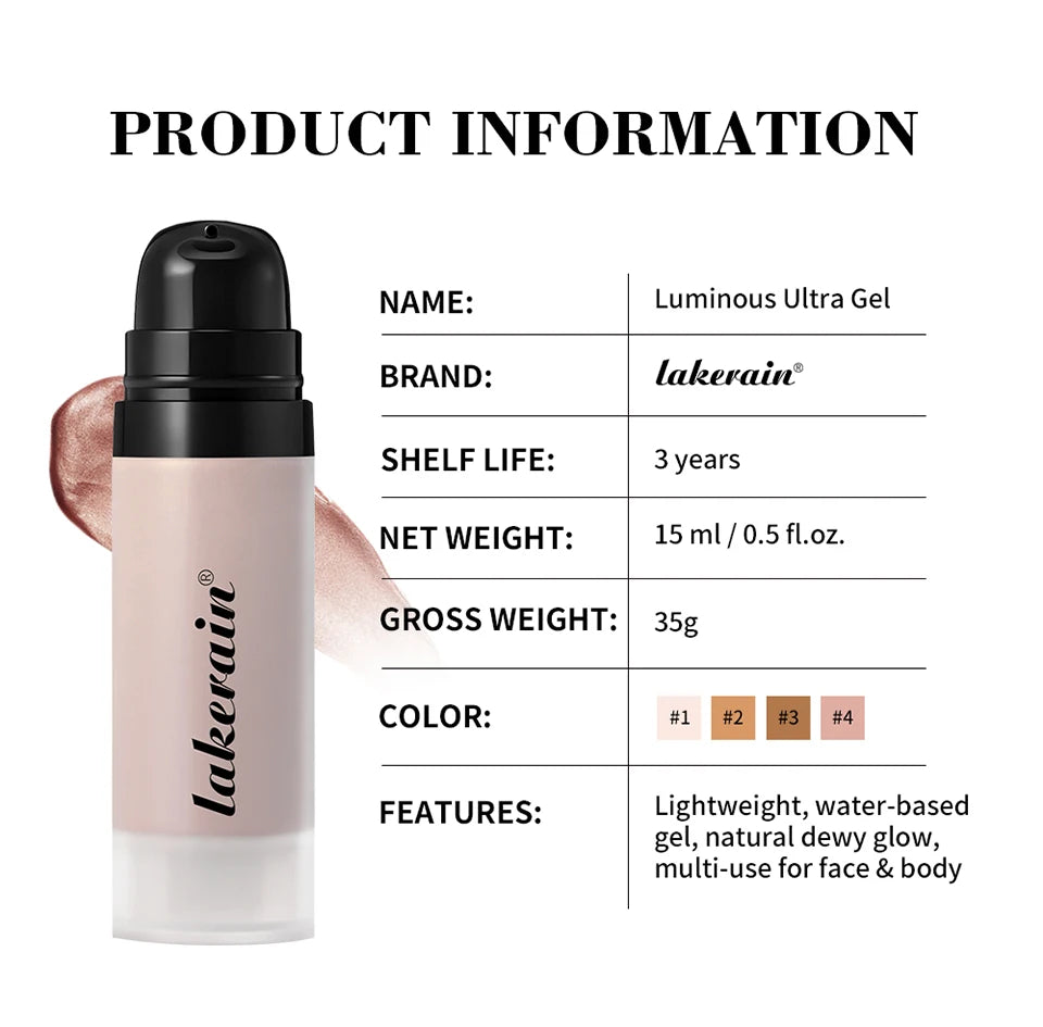 Water Based Gel Face Highlighter and Illuminating Makeup Primer - 14