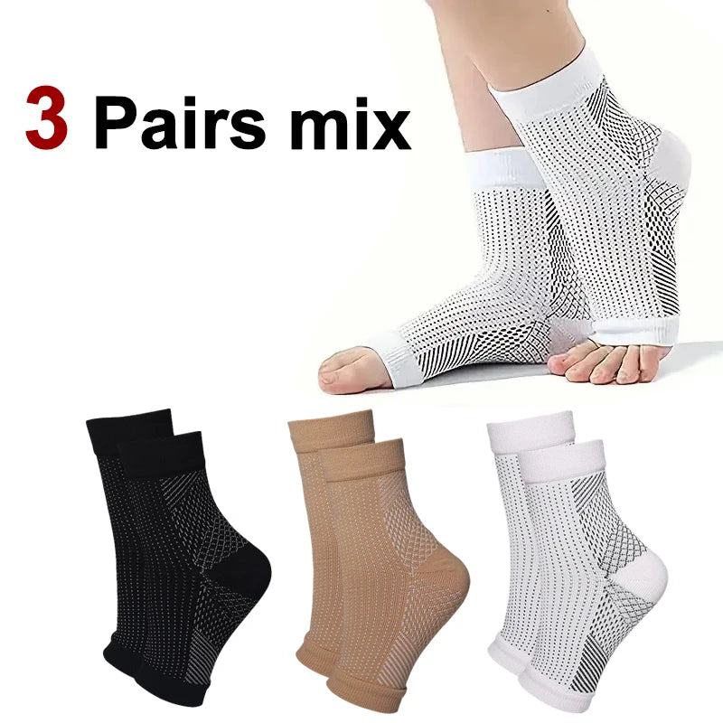 Nylon Spandex Ankle Compression Support Socks
