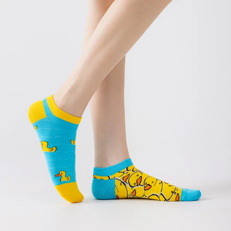 Cotton Cartoon Duck Ankle Socks