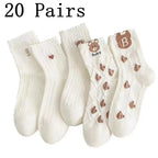 Polyester Blend Cartoon Expression Mid Tube Casual Socks
