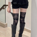 Lace Fishnet Thigh High Stockings