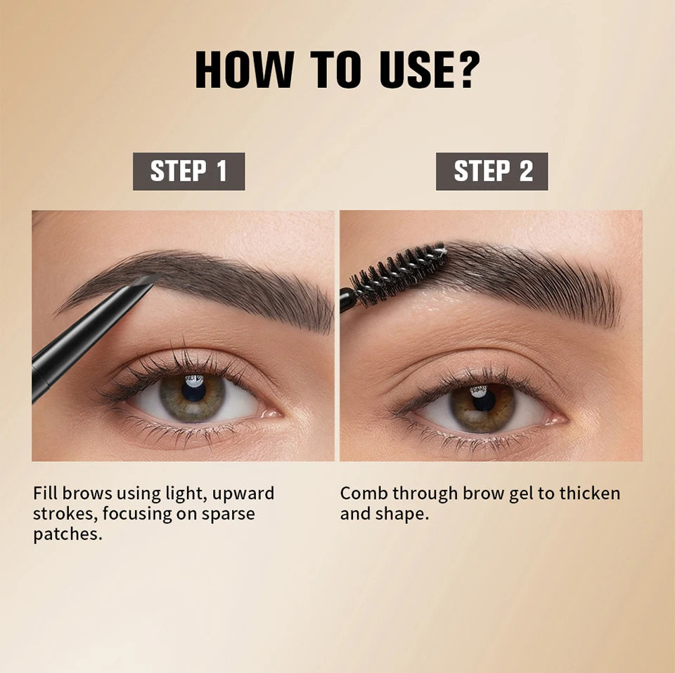 Waterproof Eyebrow Pencil and Sculpting Gel