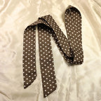 Polka Dot Polyester Long Ribbon Scarf Headband