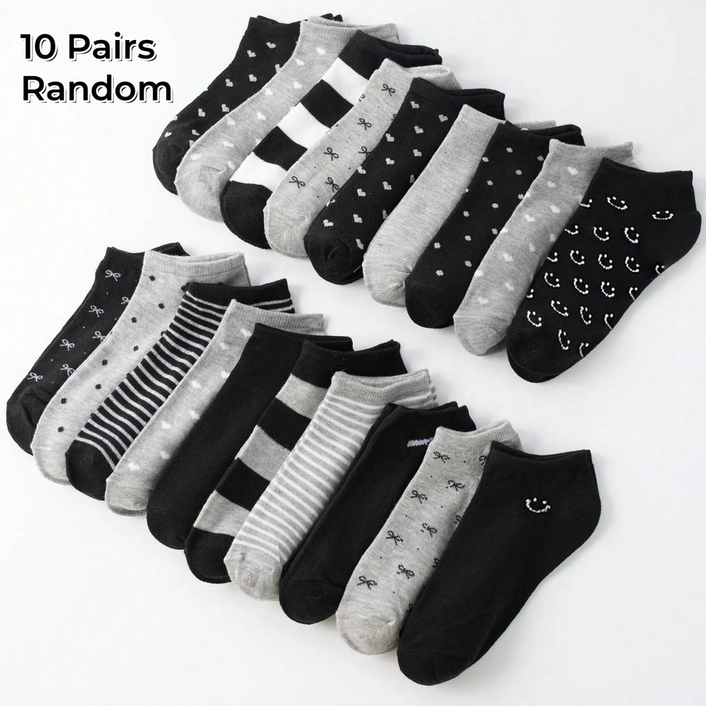 Polyester Elastane Low Cut Casual Socks