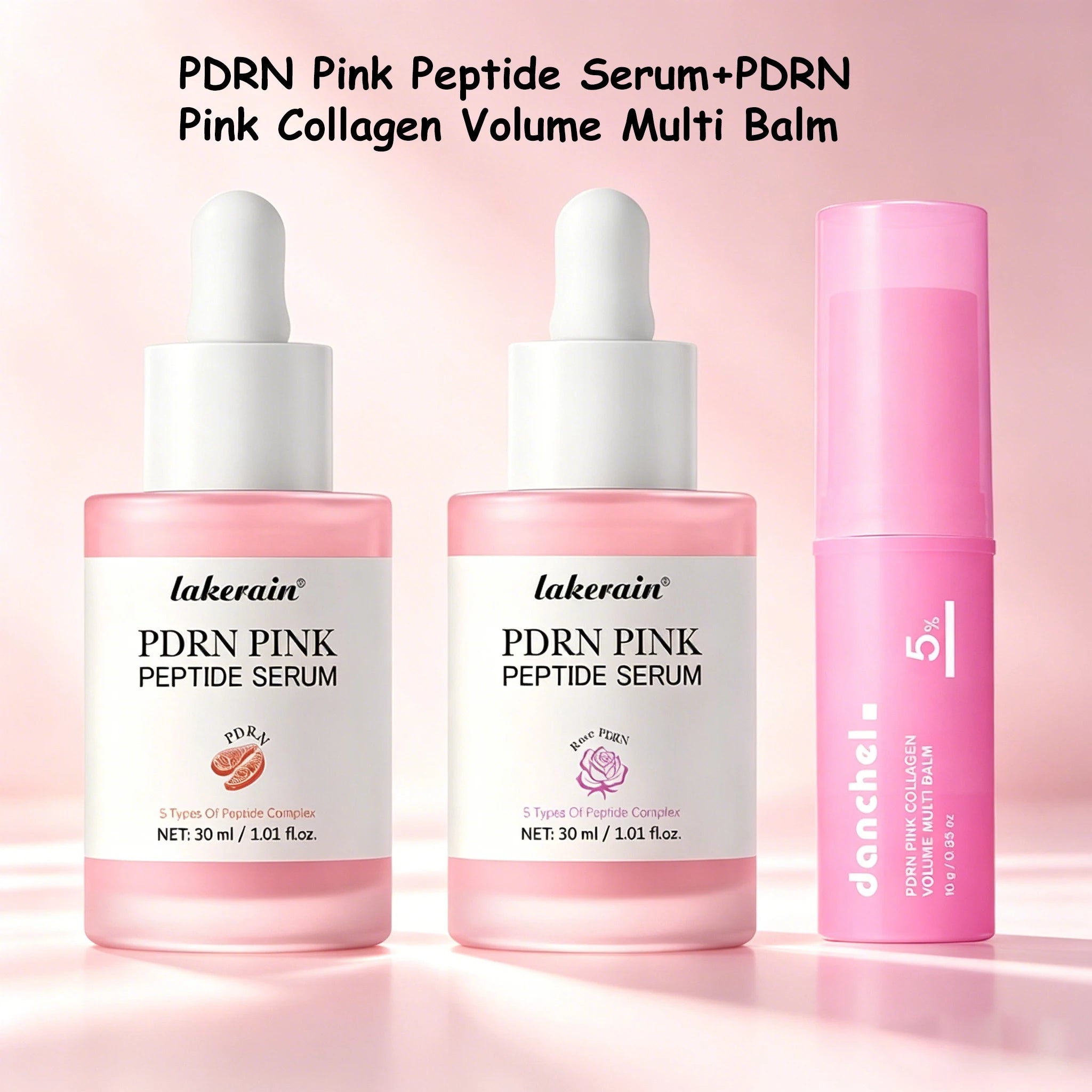 Salmon PDRN Peptide Serum and Collagen Volume Balm Set - 1