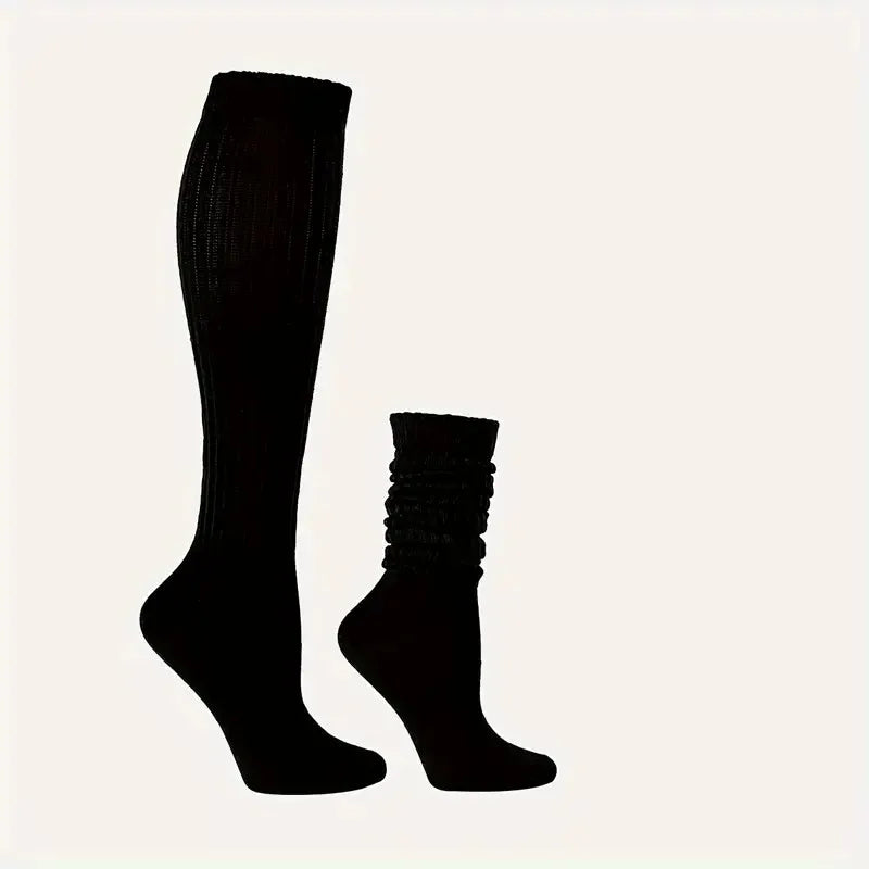 Polyester Elastane Knitted Calf Socks