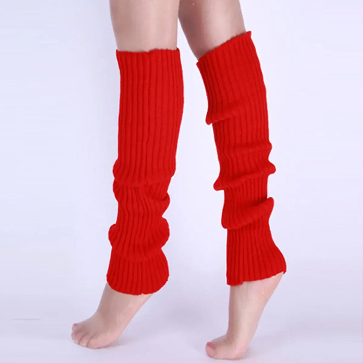 Polyester Elastane Knit Knee High Leg Warmers