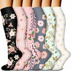 Nylon Polyester Elastane Knee High Compression Socks