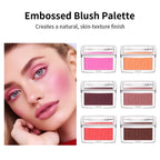 Matte Embossed Powder Blush Palette for Natural Cheek Color