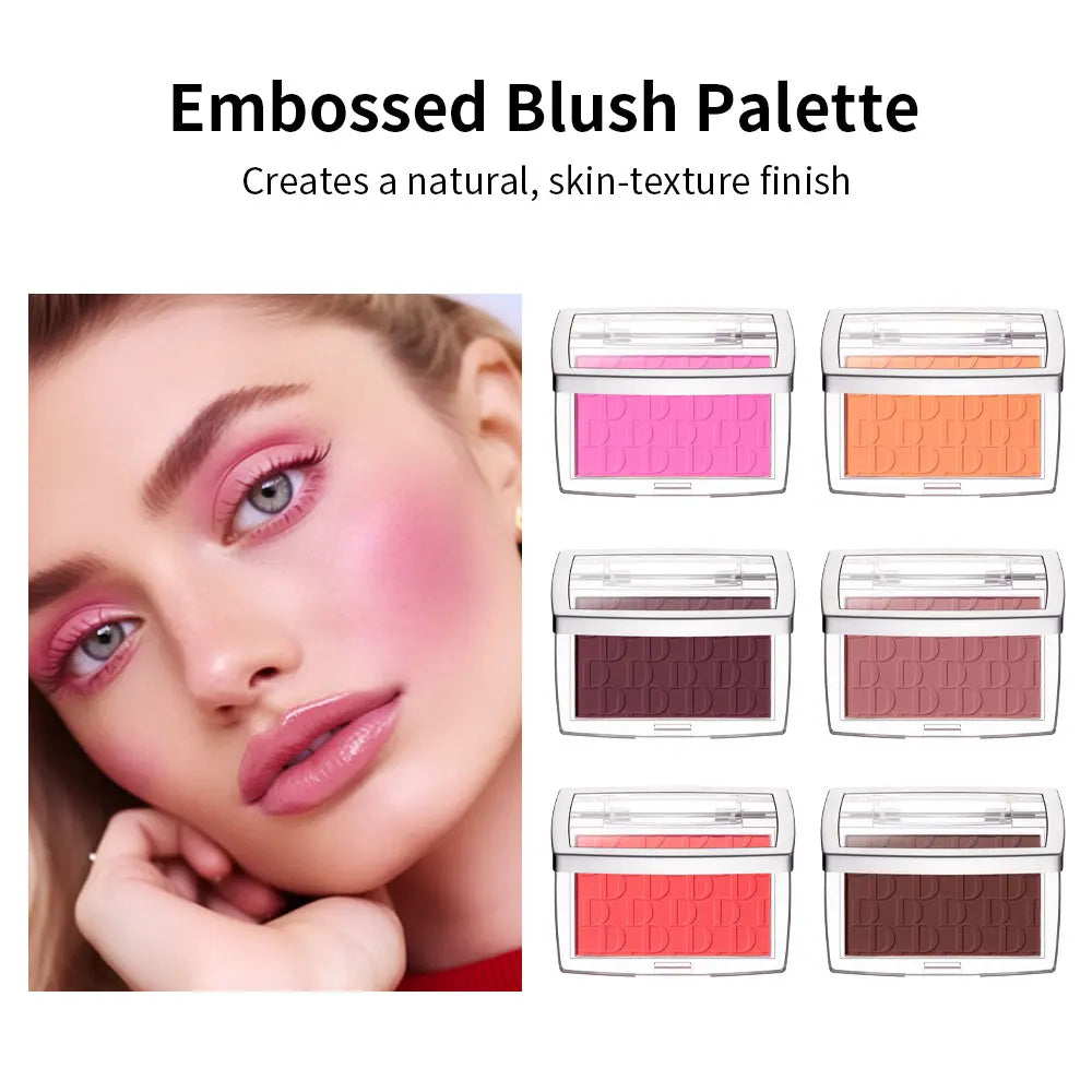 Matte Embossed Powder Blush Palette for Natural Cheek Color
