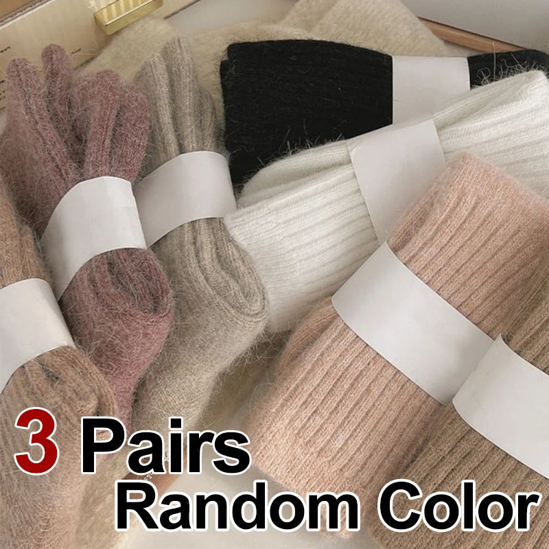 Polyester Elastane Warm Winter Mid Tube Socks