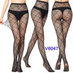 Nylon Spandex Jacquard Patterned Fishnet Pantyhose Tights