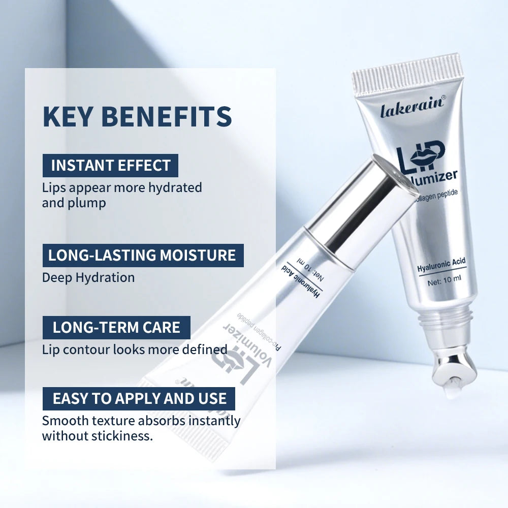 Hyaluronic Acid Lip Volumizer Moisturizing Gloss