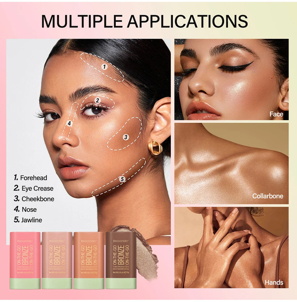 Cream Bronzer and Highlighter Multi Use Face and Body Makeup Stick - 11