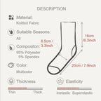 Polyester Elastane Crew Socks Number 23 Pattern