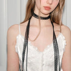 Lace Ribbon Bowknot Choker Necklace