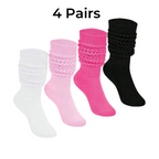 Polyester Elastane Slouch Knit Crew Socks 8 Pack