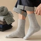 Thickened Polyester Spandex Winter Crew Socks 5 Pairs