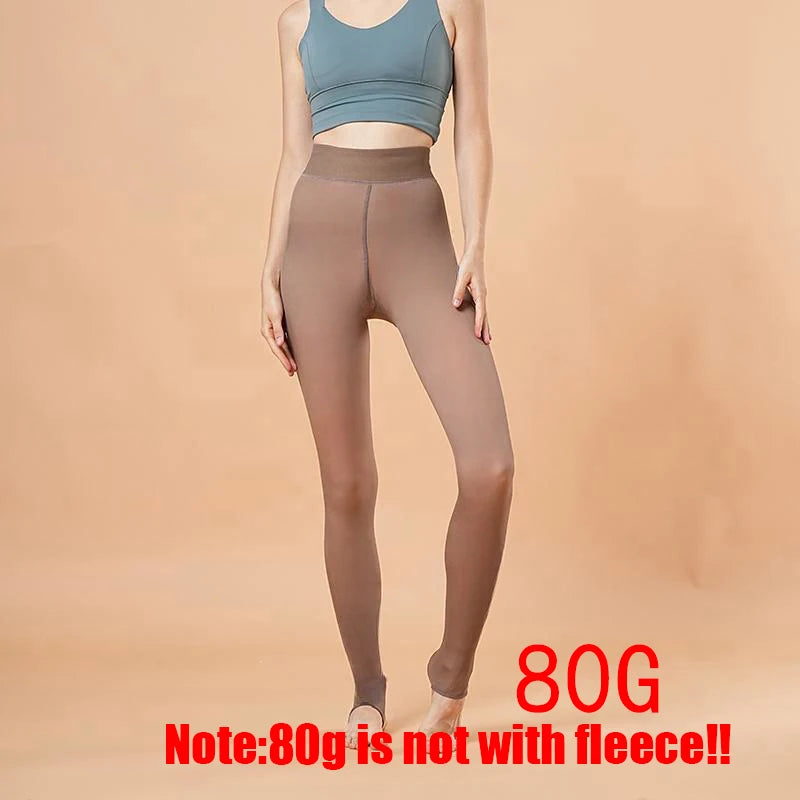 Fleece Lined Nylon Elastane Winter Tights