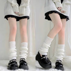 Acrylic Knitted Leg Warmers 40cm