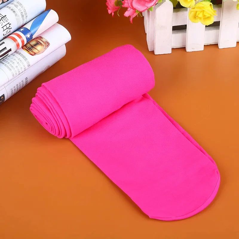 Red Nylon Polyester Slim Tights - 13