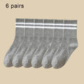 6 Pairs Polyester Spandex Crew Socks