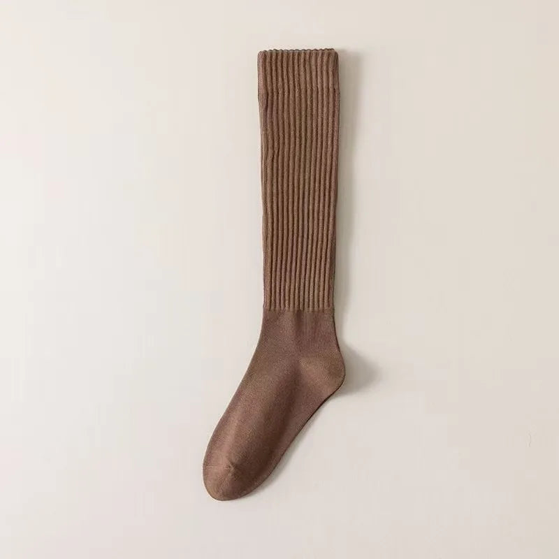 Polyester Elastane Blend Calf Socks for Women