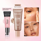 Liquid Face Primer and Glow Foundation Makeup Set