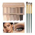 6 Color Matte Eyeshadow Powder Palette with Makeup Brushes