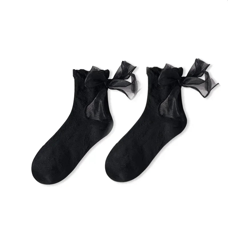 Polyester Lace Ruffle Lolita Socks Mid Tube Casual Wear - 21